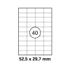100 Blatt Drucker Etiketten 52,5 x 29,7 mm Selbstklebend DIN A4 (4000 St. Etiketten) Laser Copy Inkjet
