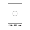 100 Blatt Drucker Etiketten 210 x 297 mm mit einseitiger Rückseitenschlitzung selbstklebend DIN A4 (100 St. Etiketten) Laser Copy Inkjet