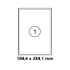 100 Blatt Drucker Etiketten 199,6 x 289,1 mm selbstklebend DIN A4 (100 St. Etiketten) Laser Copy Inkjet