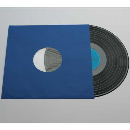Blaue Innenhüllen für Langspielplatten Maxi Single Vinyl Schallplatten 309x301/304 mm gefüttert 80 g Premium Papier 50 Stück