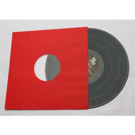 Rote Innenhüllen für LP Maxi Single Vinyl Schallplatten 309x301/304 mm gefüttert 80 g Papier 50 Stück