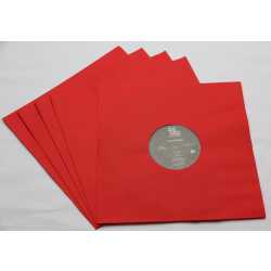 Rote Innenhüllen für LP Maxi Single Vinyl Schallplatten 309x301/304 mm gefüttert 80 g Papier 300 Stück