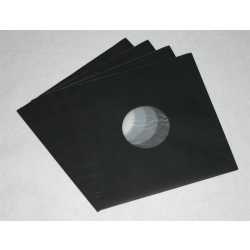 Schwarze Innenhüllen für LP Maxi Single Vinyl Schallplatten 309x301/304 mm gefüttert 80 g Papier 10 Stück