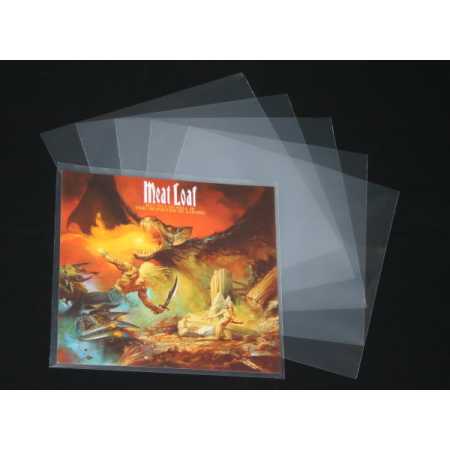 Glasklare Schellack Cover Schutzhüllen für Vinyl Schallplatten 10 Zoll / Inch 270 x 270 mm 100 mµ outer Sleeves 25 Stück