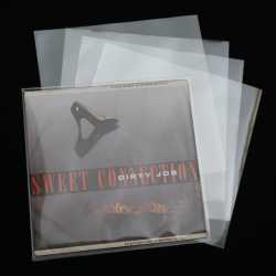 XL Single Cover Schutzhüllen Glasklar für Vinyl Schallplatten 195x195 mm 100 mµ hochtransparent Sleeve 100 Stück
