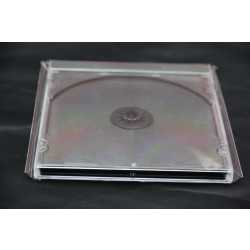 Dicke Jewel Case Schutzhüllen aus glasklarer 100 mµ Folie für CD/DVD Hüllen Box bis 10 mm auch für Slim Case Papier/Pappe CD Hüllen