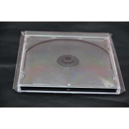 Dicke Jewel Case Schutzhüllen aus glasklarer 100 mµ Folie für CD/DVD Hüllen Box bis 10 mm auch für Slim Case Papier/Pappe CD Hüllen 100 Stück