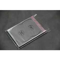 Schutzhüllen für DVD Hüllen Box aus Folie mit Klappe und Adhäsionsverschluss 152x198 mm 500 Stück