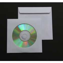 Deluxe Papier CD/DVD/Blu-ray Hüllen mit Fenster und Klappe 90 g Papier 125x125 mm