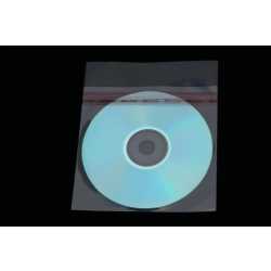 CD/DVD/Blu ray Hüllen 127x127 mm aus hochtransparenter Folie mit Klappe und Adhäsionsverschluss 100 Stück