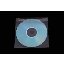 CD/DVD/Blu ray Hüllen 127x127 mm aus hochtransparenter Folie mit Klappe und Adhäsionsverschluss 300 Stück