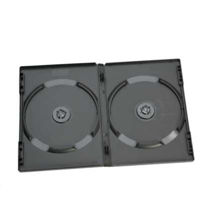 Premium CD DVD Hüllen 2-fach schwarz 14 mm zweifach Doppelbox 10 Stück
