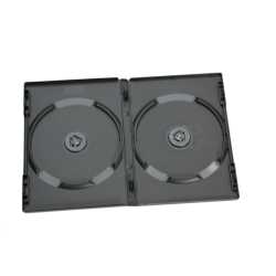 Premium CD DVD Hüllen 2-fach schwarz 14 mm zweifach Doppelbox 75 Stück