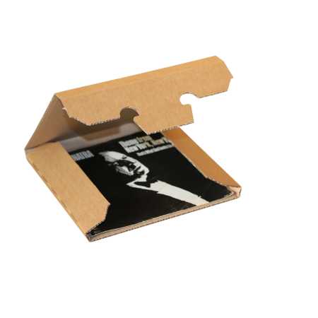 Single Versandkartons für 1-6 Vinyl Schallplatten 7 Zoll 185x185x12 mm 100 Stück