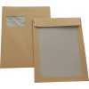 C4 Papprückwand Versandtaschen mit Fenster braun 120 g Kuvert haftklebend Briefumschläge HK Briefhüllen 200 Stück