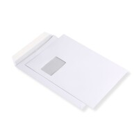 Versandtaschen stark 120 g DIN C4 weiß mit Fenster, ha