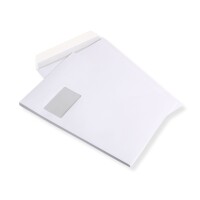 Versandtaschen stark 120 g DIN C4 weiß mit Fenster, ha