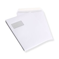 Versandtaschen stark 120 g DIN C4 weiß mit Fenster, ha