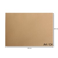 Versandtaschen DIN C4 braun ohne Fenster, haftklebend 5