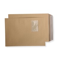 Versandtaschen DIN C4 braun mit Fenster, haftklebend 4