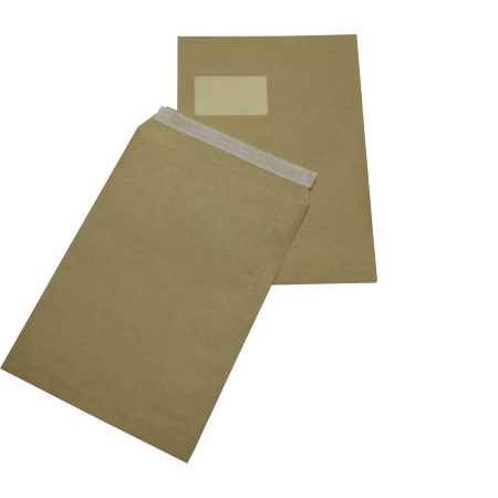 Versandtaschen DIN A4 C4 braun mit Fenster Briefumschläge Kuvert HK 1000 Stück