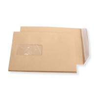 Versandtaschen DIN C5 braun mit Fenster haftklebend 3