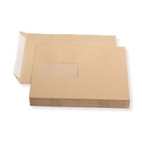 Versandtaschen DIN C5 braun mit Fenster haftklebend 5