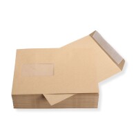 Versandtaschen DIN C5 braun mit Fenster haftklebend 6