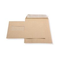Versandtaschen DIN B5 braun mit Fenster, gallery