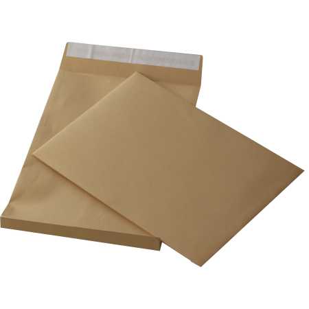 C4 Faltenversandtaschen braun Stehboden und 20 mm Falte 130 g Kuvert 229x324x20 mm haftklebend Briefumschläge HK Briefhüllen