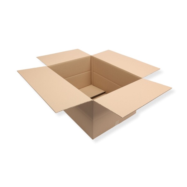 Wellpapp-Faltkarton 2-wellig, braun, Qual. 2.30 - bedruckt; 450 x 350 x 300 mm (L x B x H) Innenmaß Wellpapp-Faltkarton 2-wellig, braun, Qual. 2.30 - bedruckt; 450 x 350 x 300 mm (L x B x H) Innenmaß