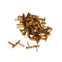 Flachkopfklammern 19 mm – messingbeschichtet – f