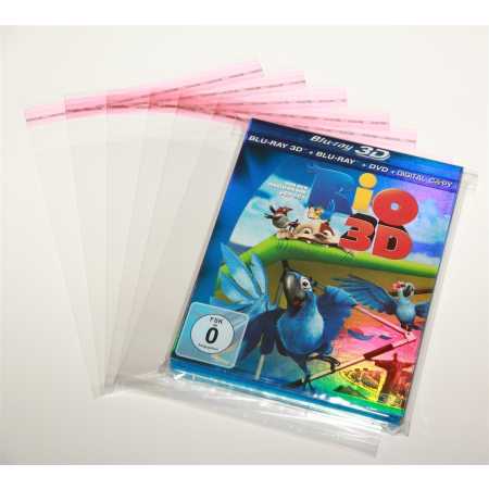 200 Stück Folienschutzhüllen für Blu-ray Boxen mit Pappschuber