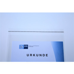 Schutzhülle A4, 234 x 324 mm + 30 mm Klappe mit Klebeverschluss, transparent 500 Stück