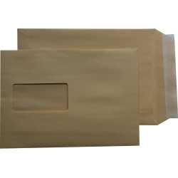 Versandtaschen DIN B5 braun mit Fenster haftklebend Briefumschläge Kuvert HK 200 Stück