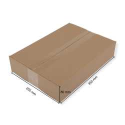 Karton 350 x 250 x 80 mm 1-wellig braun, DHL Kleinpaket 2025 600 Stück